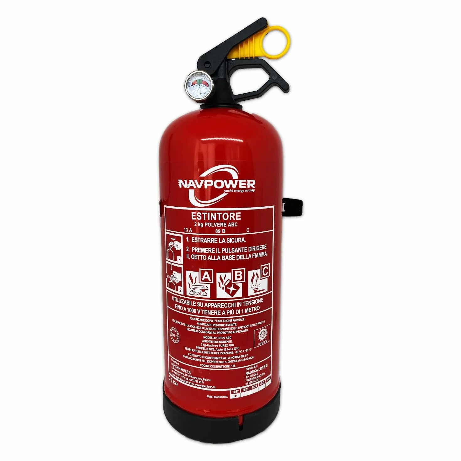 Extintor polvo ABC 1 kg homologado Rina Y Med