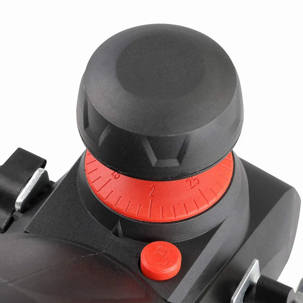 Bakaji Cepilladora eléctrica potencia 900 W lijadora cepilladora madera velocidad 16500 rpm ancho corte 82 mm profundidad ajustable 0-3 mm con aspirador integrado bolsa + guía paralelo