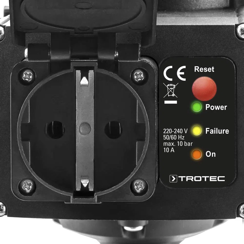 TROTEC Presostato electrónico TDP DSP Para el control de bombas de jardín y agua de 1 fase Interruptor de presión automático monitor de flujo