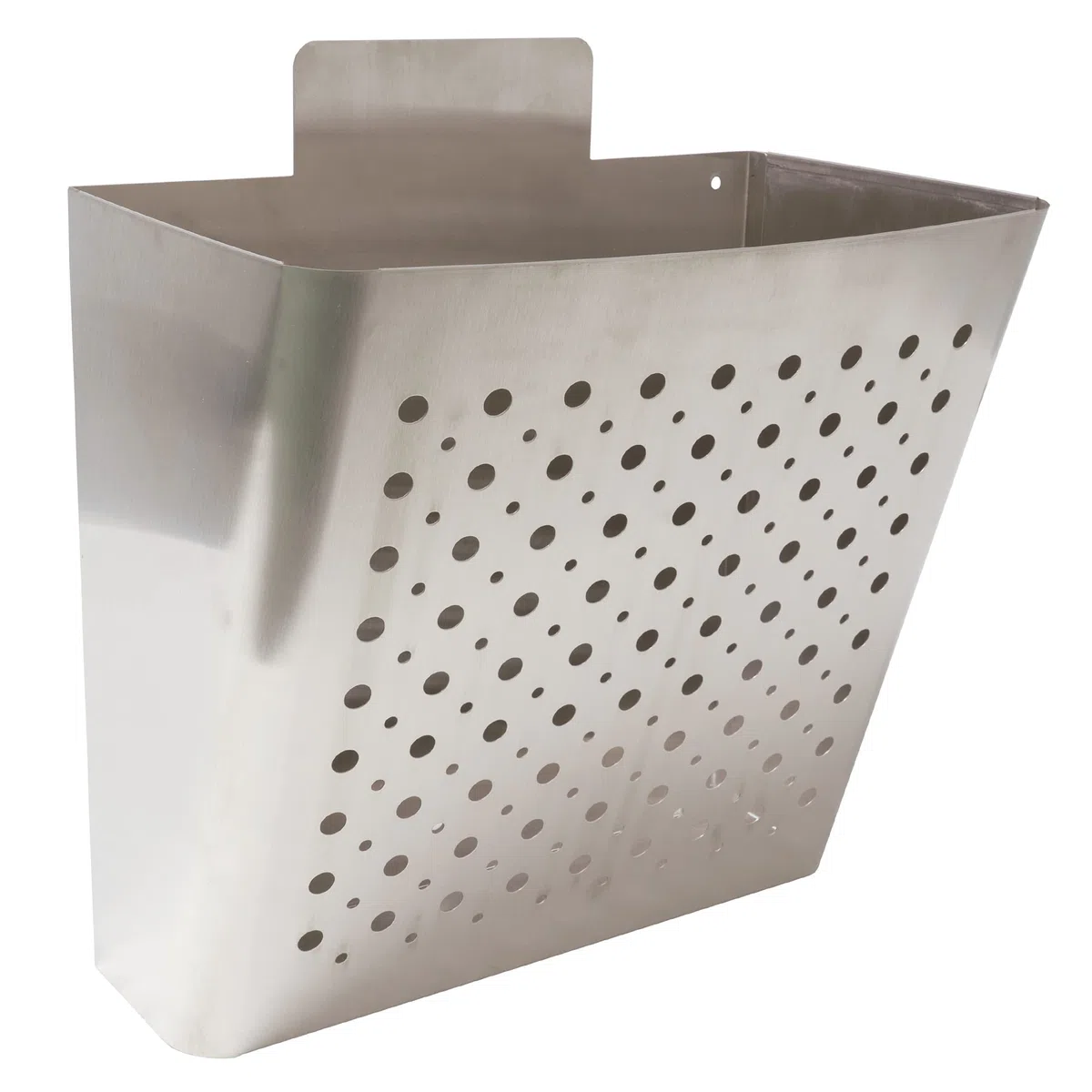 Amig - Cesta de publicidad - Buzón para Publicidad con Rejilla Frontal - Uso exterior - Acero inoxidable - Resistente a la corrosión - Plateado - 32 x 36 x 19 cm
