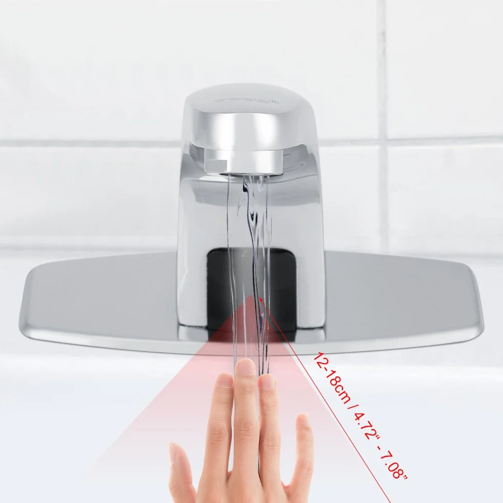 Fydun Grifo Sensor de infrarrojos automático Grifo Cocina Baño Lavabo Grifo de agua con caja de control