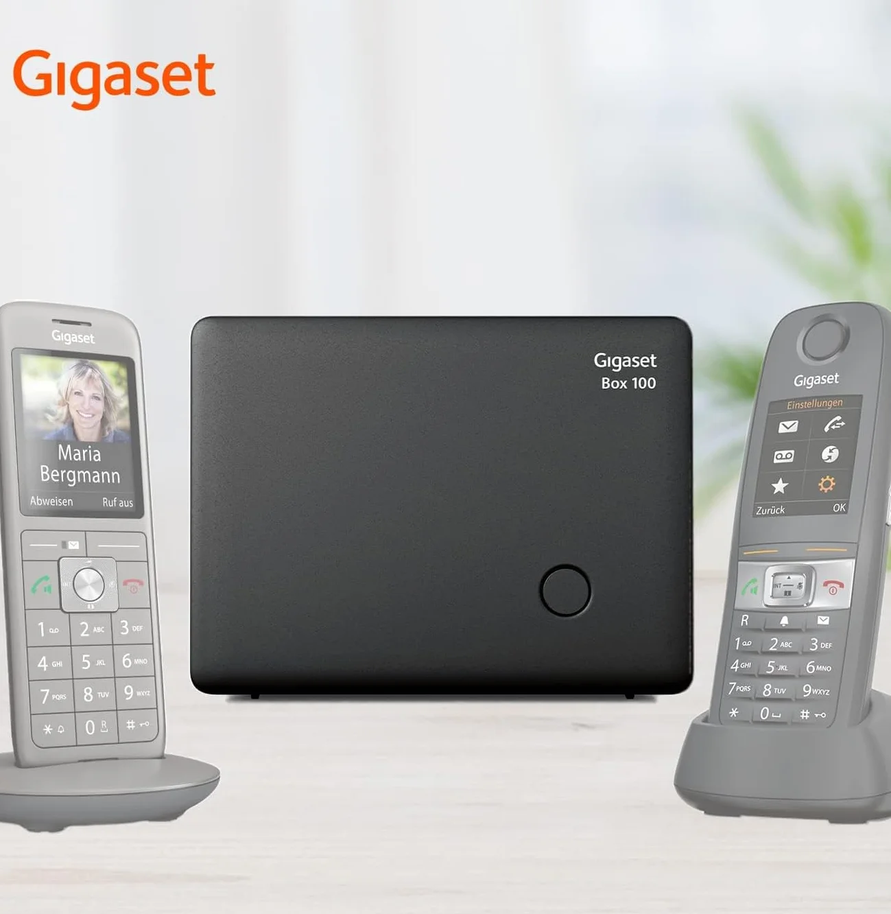 Gigaset Box 100 estación base DECT para sistema de comunicación con auriculares, admite hasta 6 teléfonos