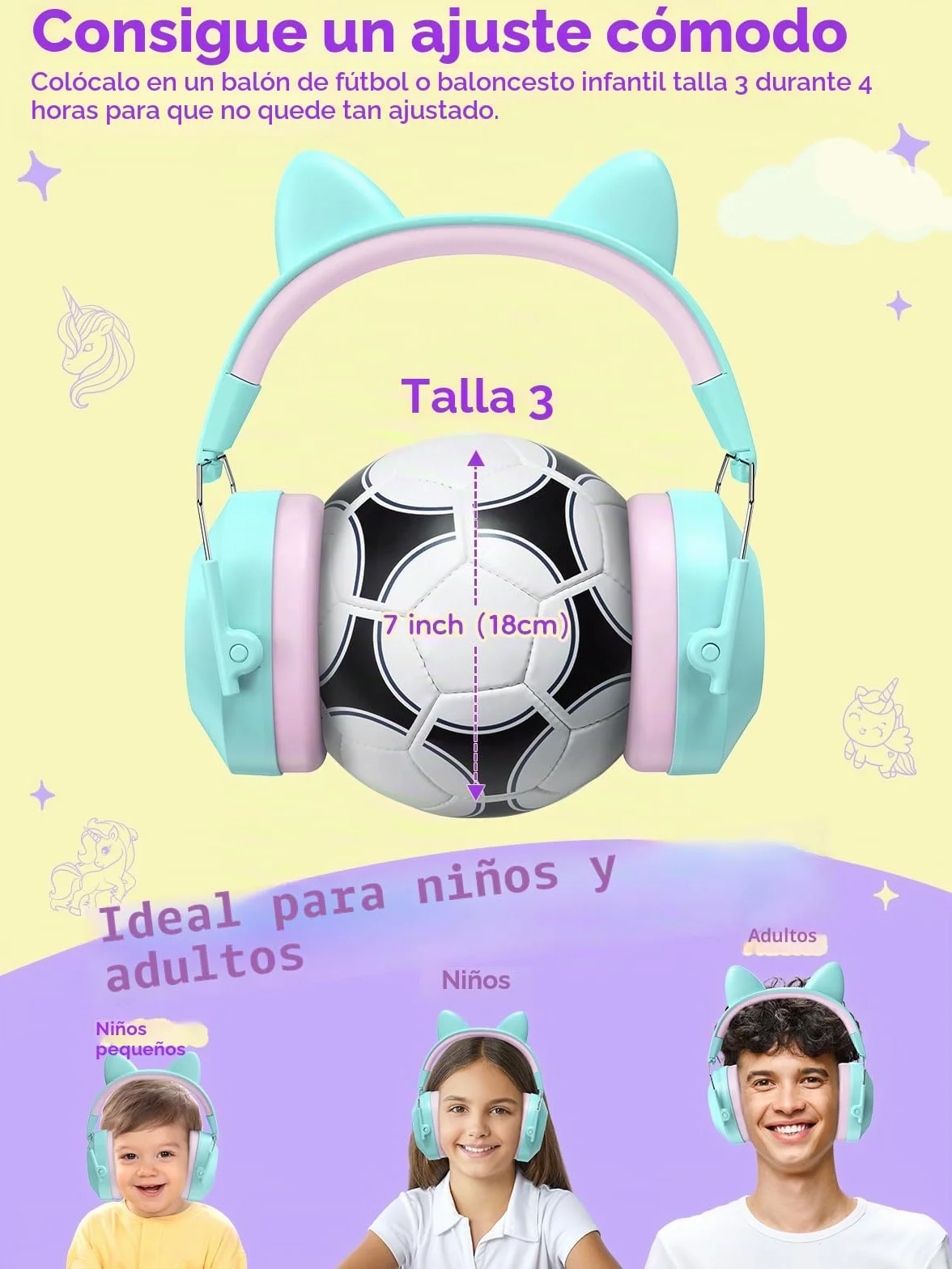 Dr.meter Cascos Antiruido Niños, Cascos Insonorizados Protectores de Oído para Niños SNR 32 Protectores Auditivos Cascos Ruido Orejeras Antiruido con Almohadillas Suaves
