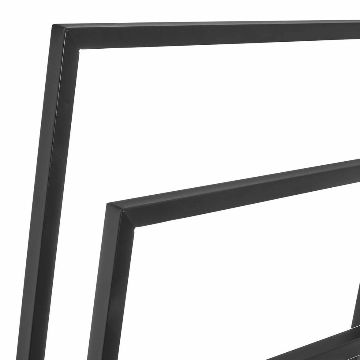 Toallero de pie múltiple Negro Metal 45x21x84 cm 3 Brazos para Toallas