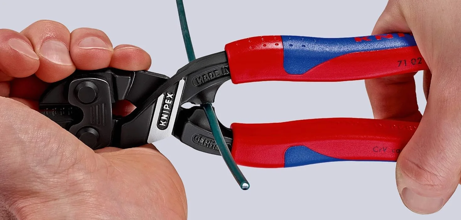 KNIPEX CoBolt Cortabulones compacto con fundas esbeltas en dos componentes 200 mm, 71 02 200