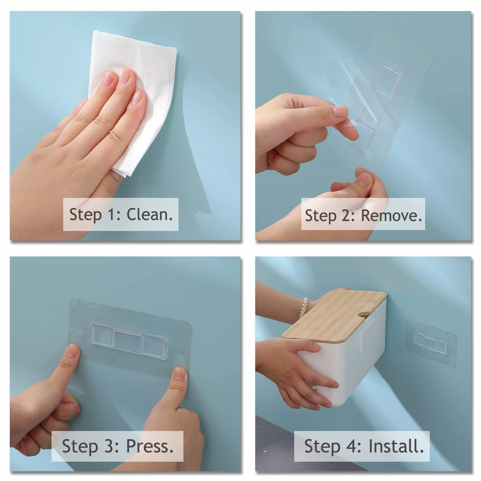 Changsuo Caja de gestión de cables para montaje en pared, organizador grande, protector contra sobretensiones