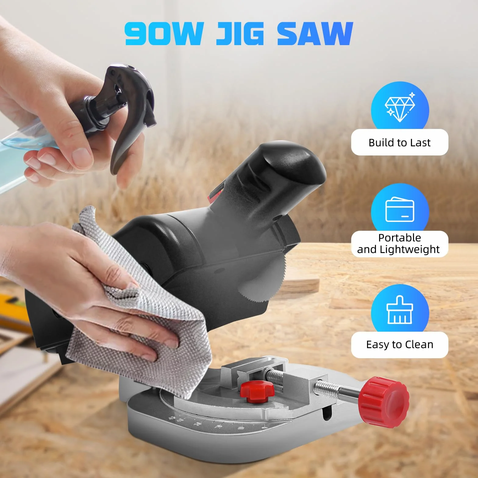 4500 rpm Mini sierra ingletadora de acero sierra circular mesa cortadora de mandril ajustable para madera y metal