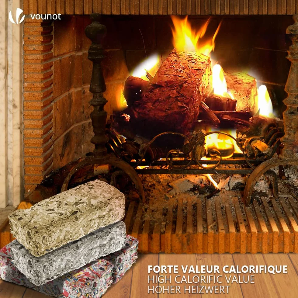 VOUNOT® Prensa Briquetas Papel, Fabricante de Briquetas, Máquina Compactadora Manual para Transformar Periódico Usado en Ladrillo Registro para Estufa de Hogar, Chimenea, Acero, 12 x 26 x 9 cm