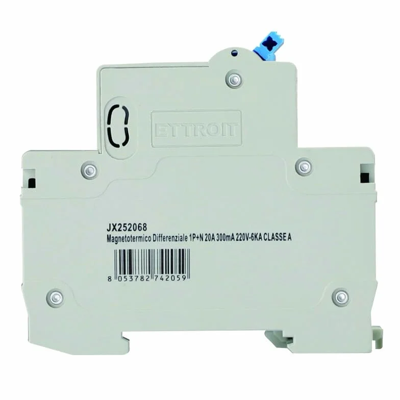 Interruptor magnetotérmico diferencial 1P+N 20A 300mA 220V-6KA Clase A 2 módulos carril DIN