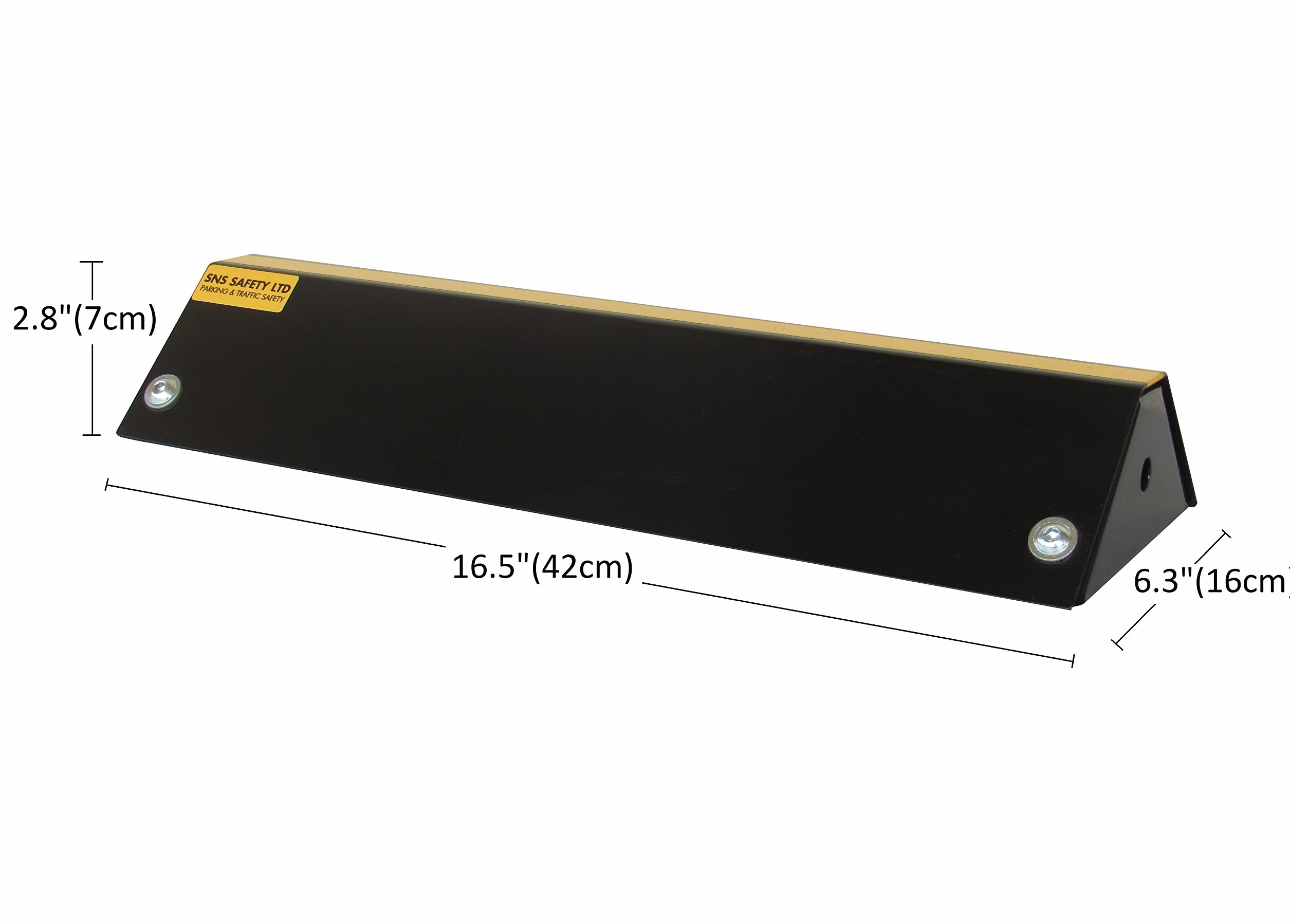 Tope de Rueda de Acero 42x16x7cm para Estacionamiento