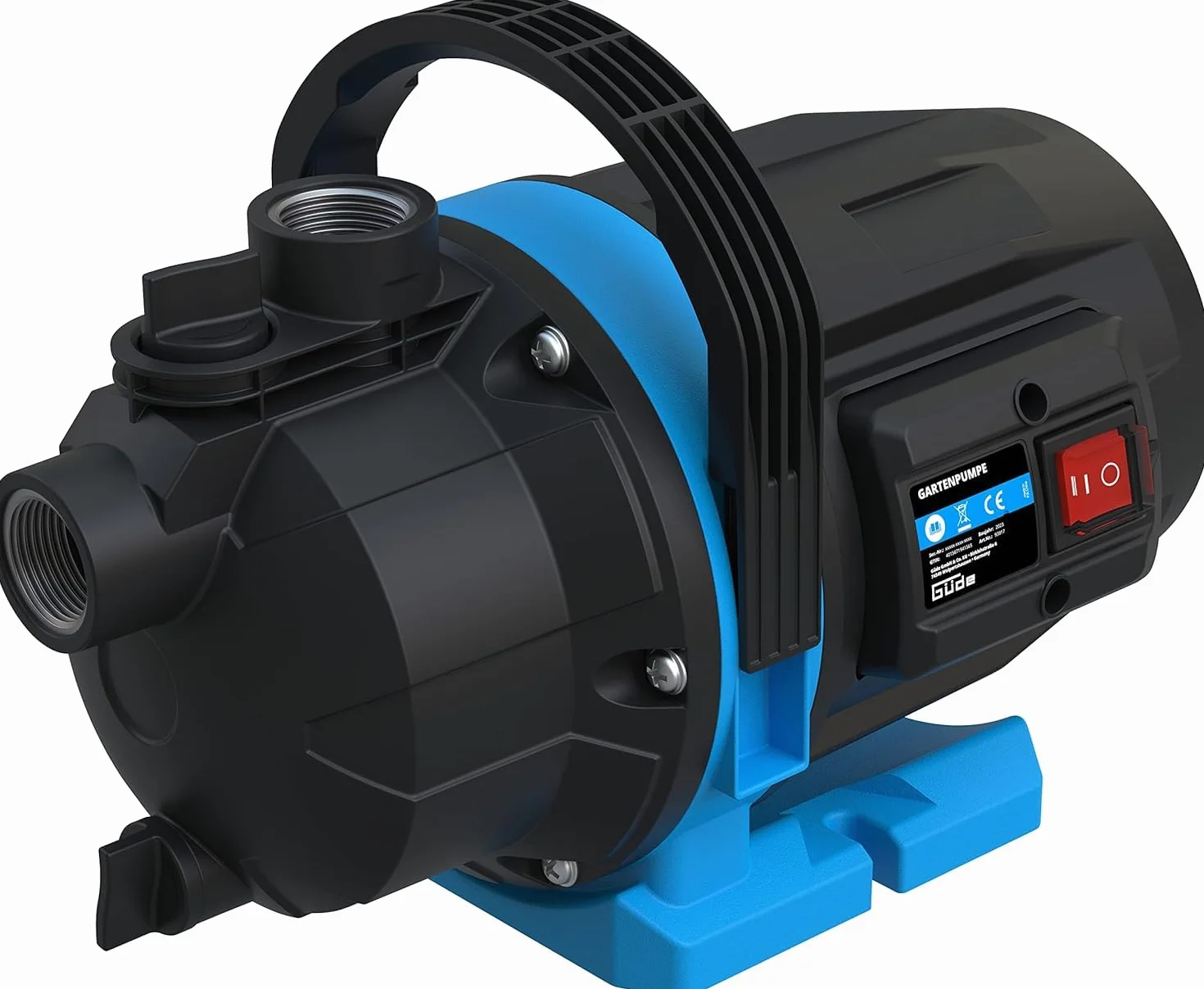 Güde Bomba de jardín GP 6035 (600 W, caudal máx. 3200 l/h, altura de aspiración hasta 7 m, rosca de conexión de 1" IG, bomba jet para riego de jardín)