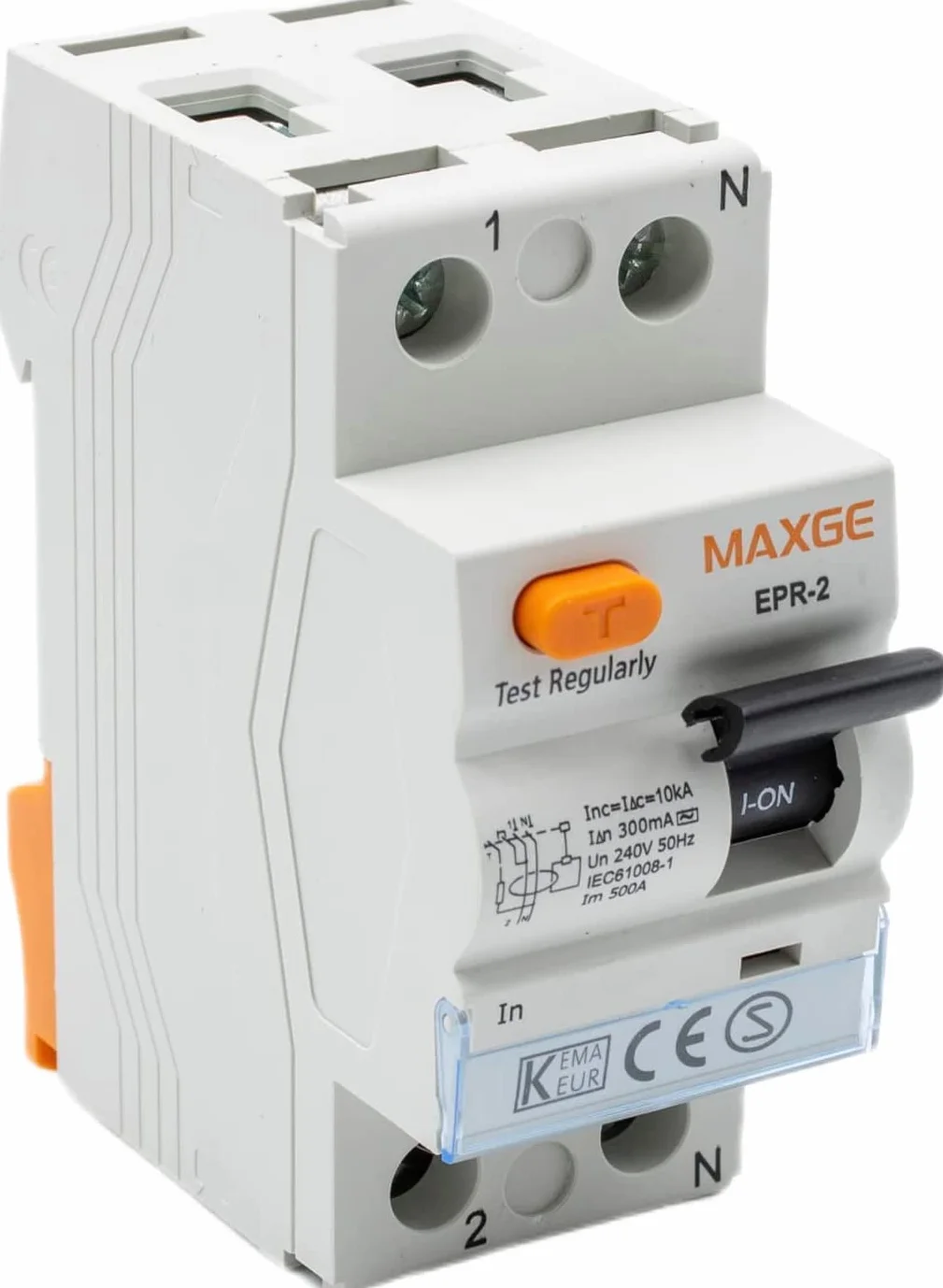 Interruptor diferencial industrial Monofásico Clase A 30mA 10kA 2P 40A superinmunizado