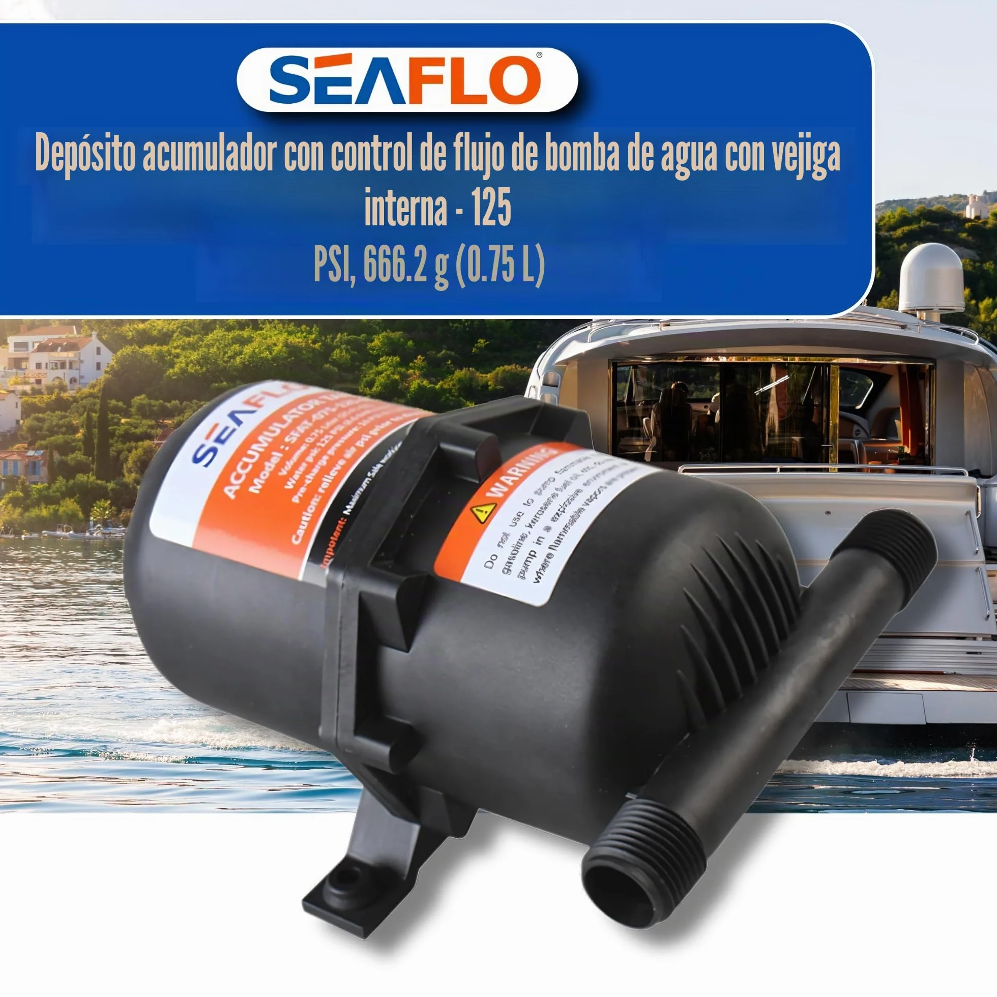 Seaflo - Tanque acumulador presurizado 0.75/1.0 litros