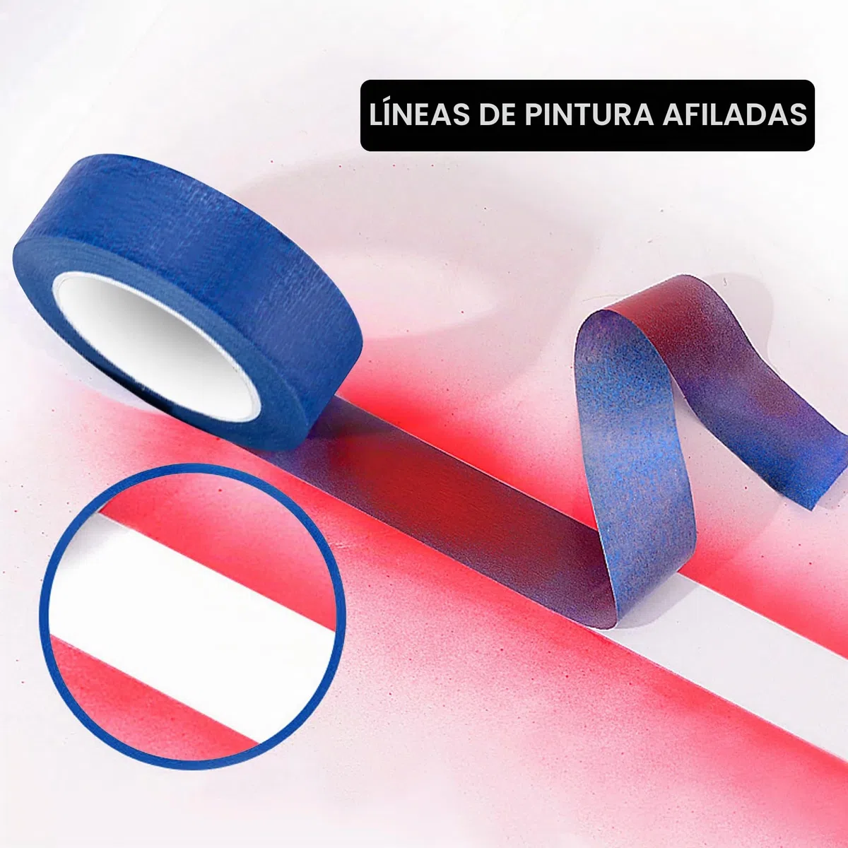TAPEBEAR Cinta de Pintar, multisuperficie de 48mmx55m Cinta de Pintor, Cintas de enmascarar profesionales, Adhesiva no deja residuos, Anti UV para automóviles, pintura mural, 6Rollo