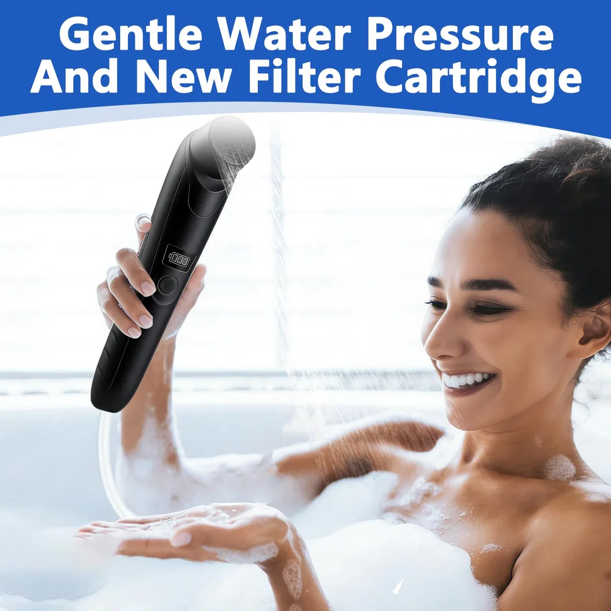 Bidé eléctrico portátil de viaje, bidé eléctrico con depósito de agua de 2,5 l, para ducha íntima, cama semanal, senderismo al aire libre, ducha de mano para hombres, mujeres y niños (negro)