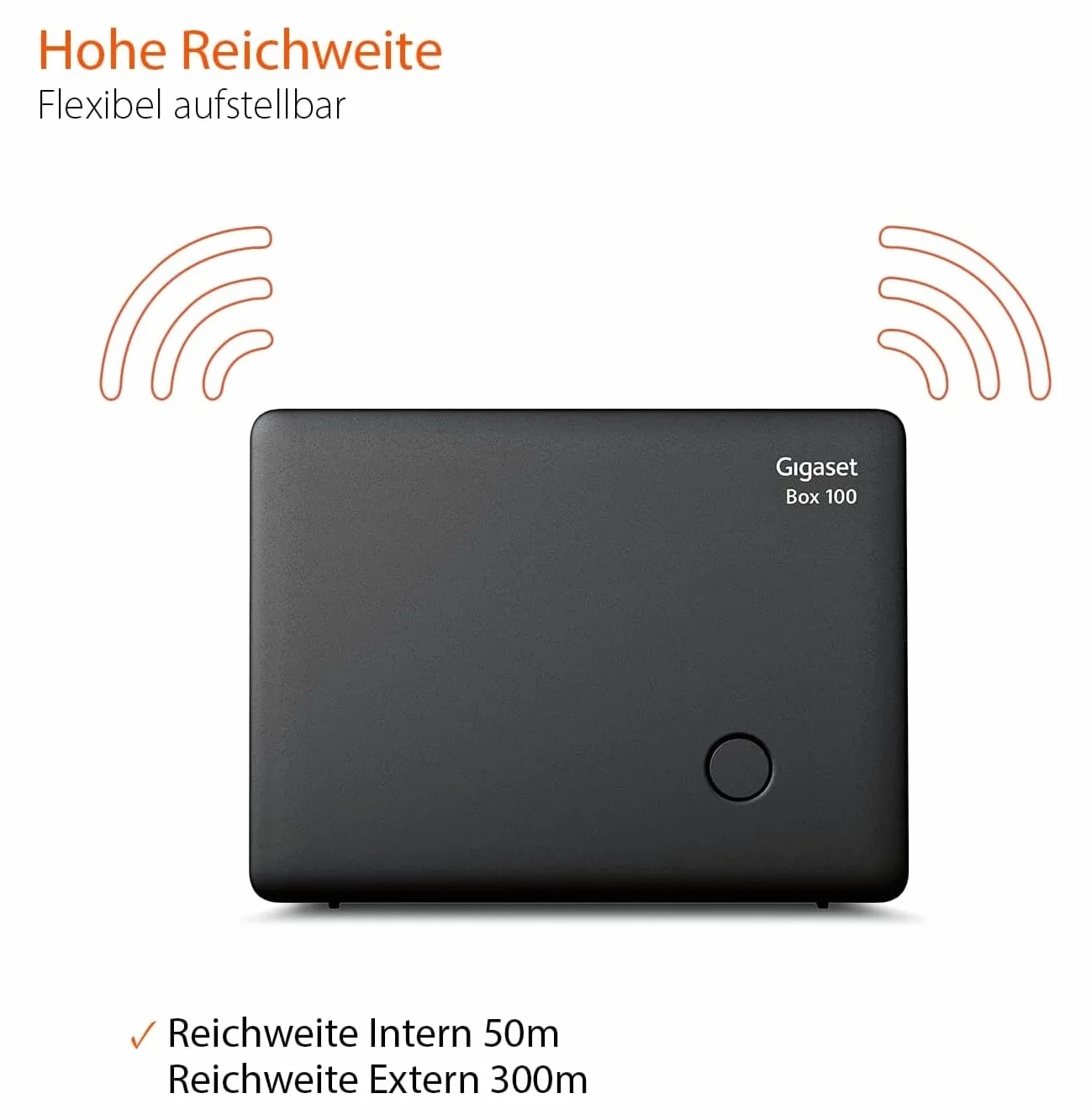Gigaset Box 100 estación base DECT para sistema de comunicación con auriculares, admite hasta 6 teléfonos