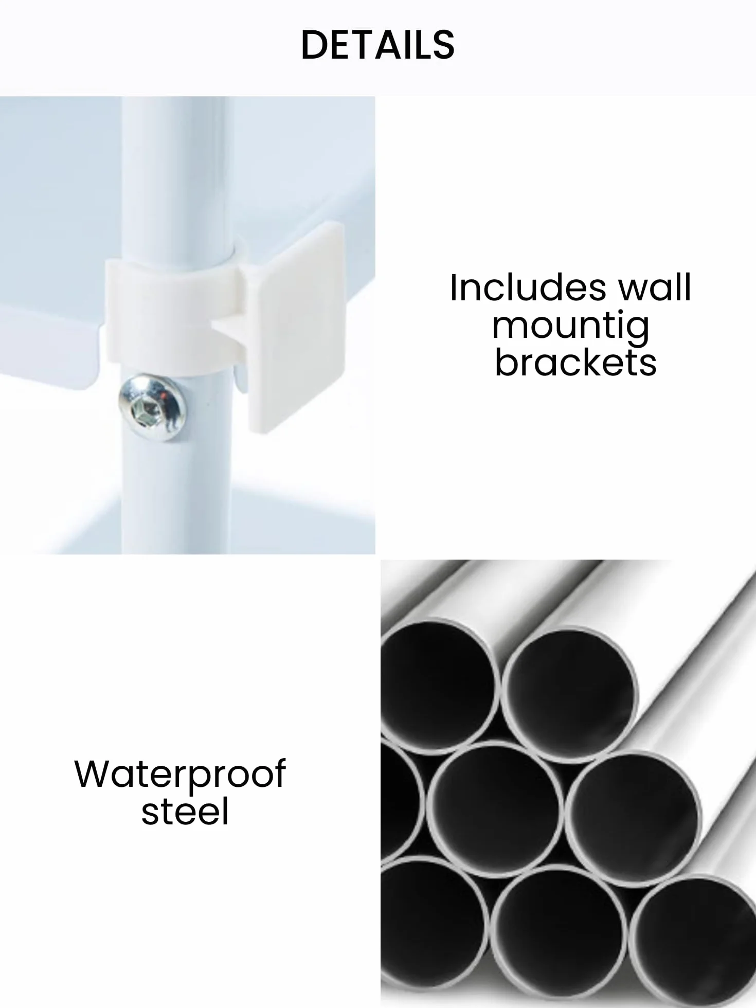 MAGIC SELECT Estantería de Baño sobre Inodoro Blanco 3 Baldas Impermeable Patas Ajustables
