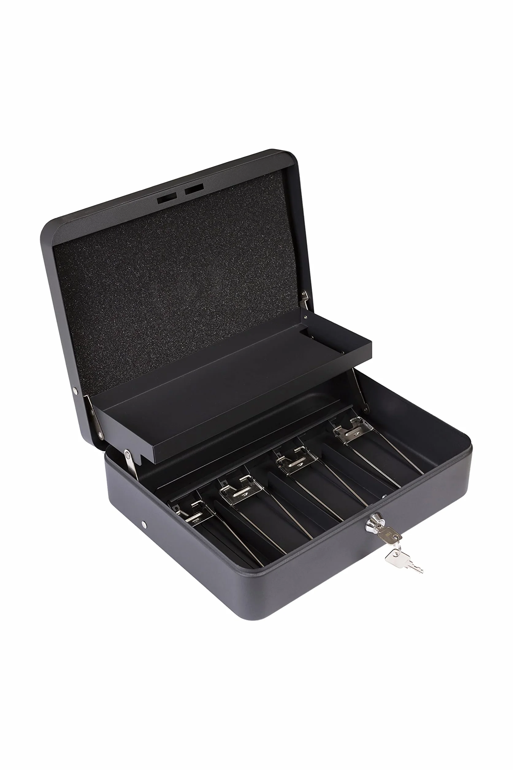 Arregui Caja Caudales C9244-EUR con Llave, Caja de Seguridad de Acero Portátil, Negro