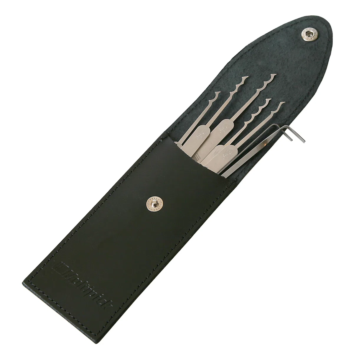 Multipick - Juego de ganzúas para pesca profesional - 7 piezas - Acero único de alto rendimiento - en estuche de piel