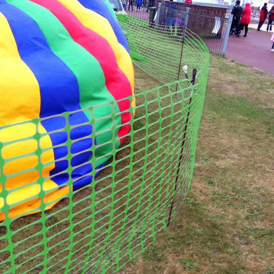 Malla de seguridad plástica estándar 50 m, color verde valla de barrera