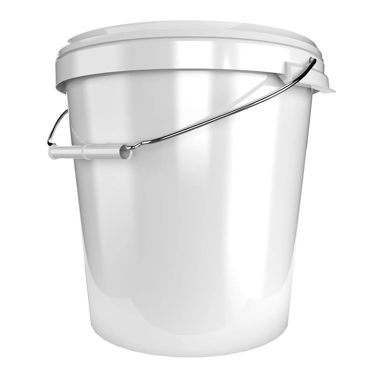 Lote de 5 cubos de plástico, 30 L con tapa, Hobbock PP calidad alimentaria (5x22049)
